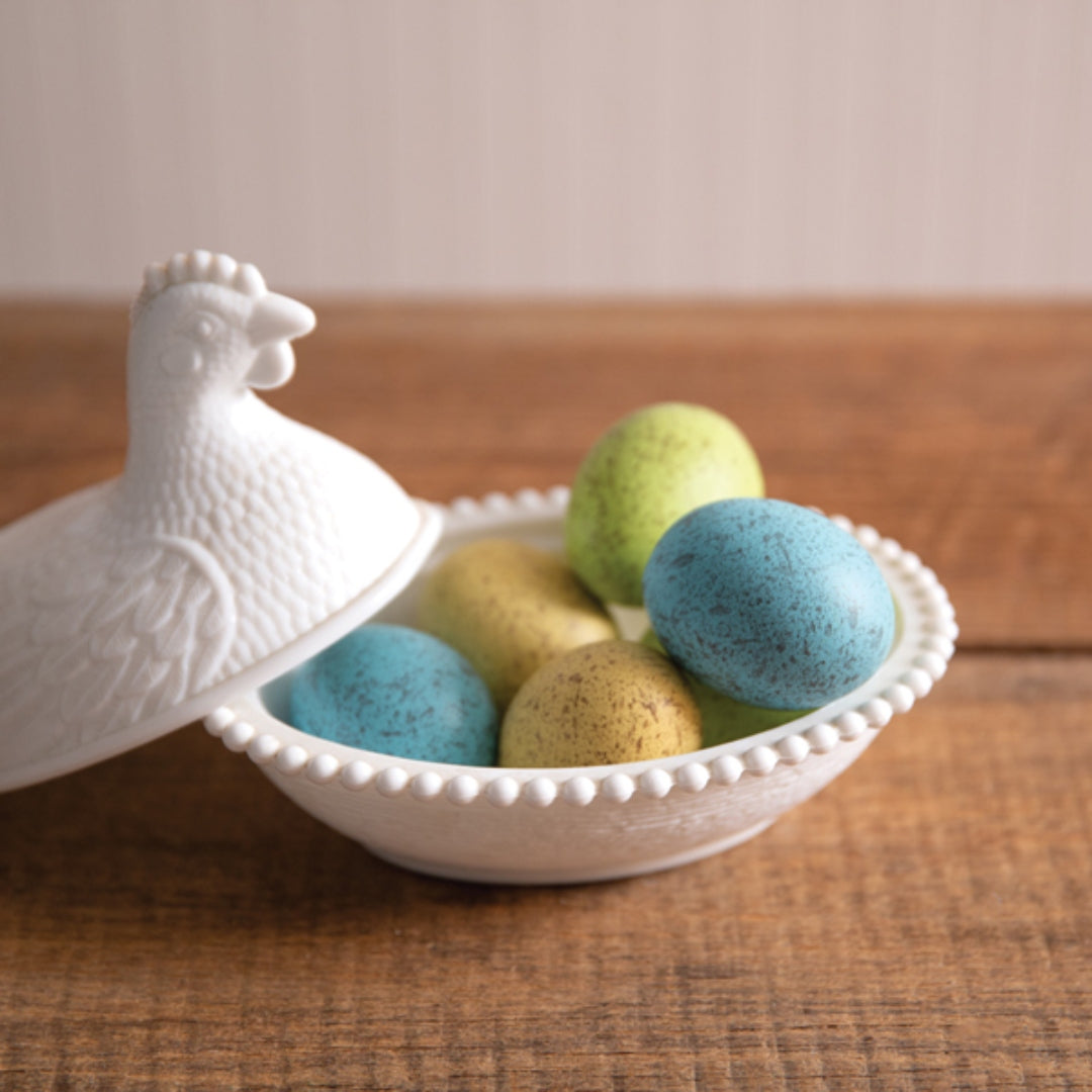 Farmhouse Resin Eggs Set – Assorted Colors (Pack of 6)