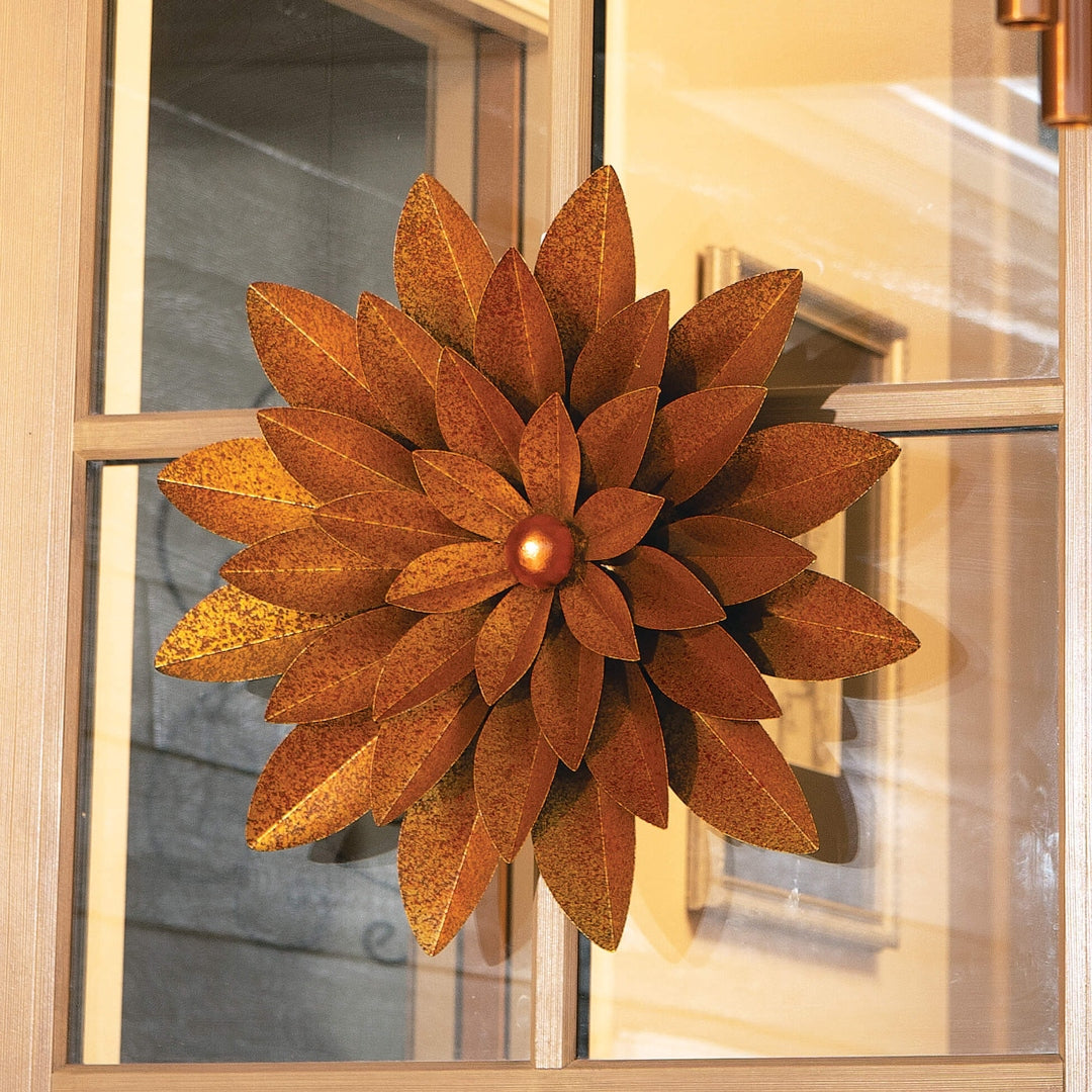 Copper Flower Wall Decor Duo