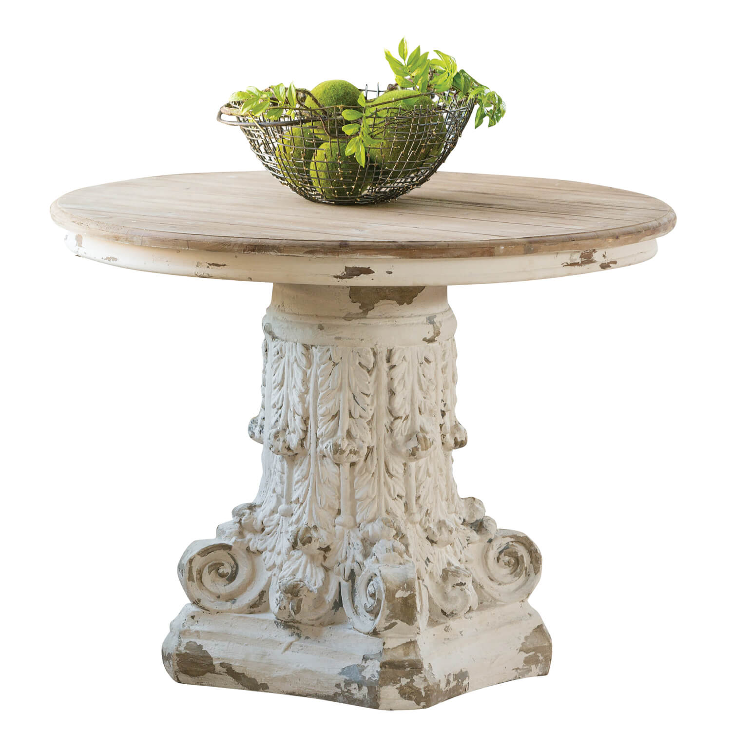 Old World Round Pedestal Table