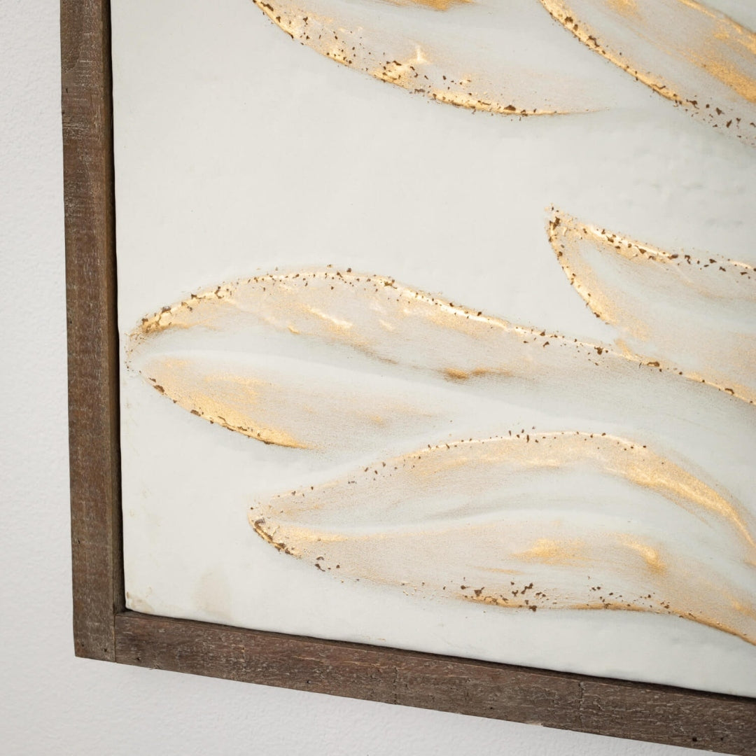 Oversized Gold-Brushed Wall Decor