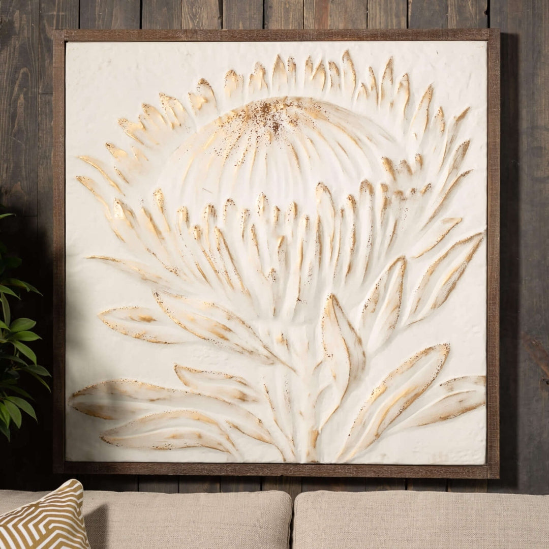 Oversized Gold-Brushed Wall Decor