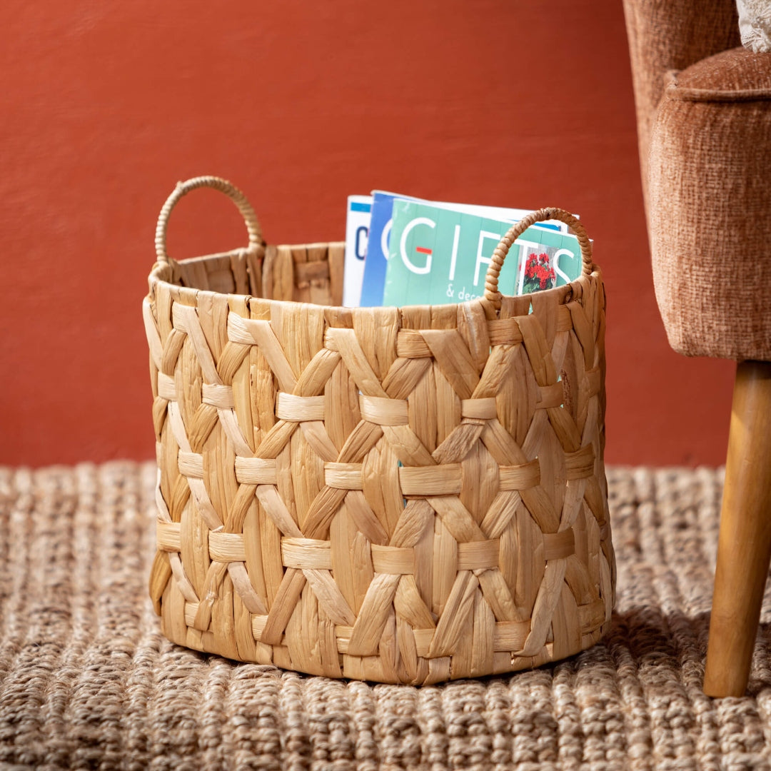 Natural Classic Braided Wicker Basket Set of 3