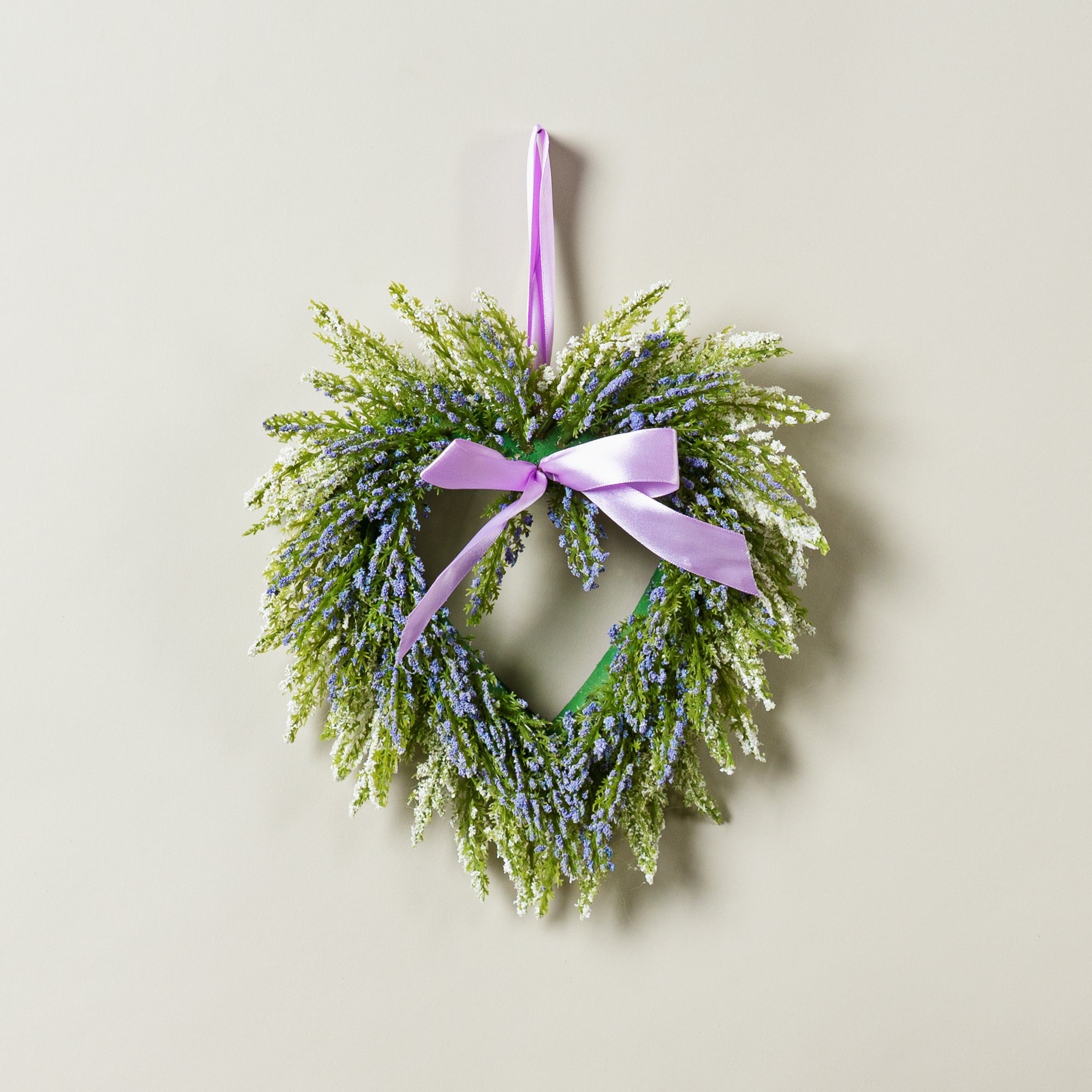 Lavender Heart Wreath (Set of 2) Twig/Plastic 10"