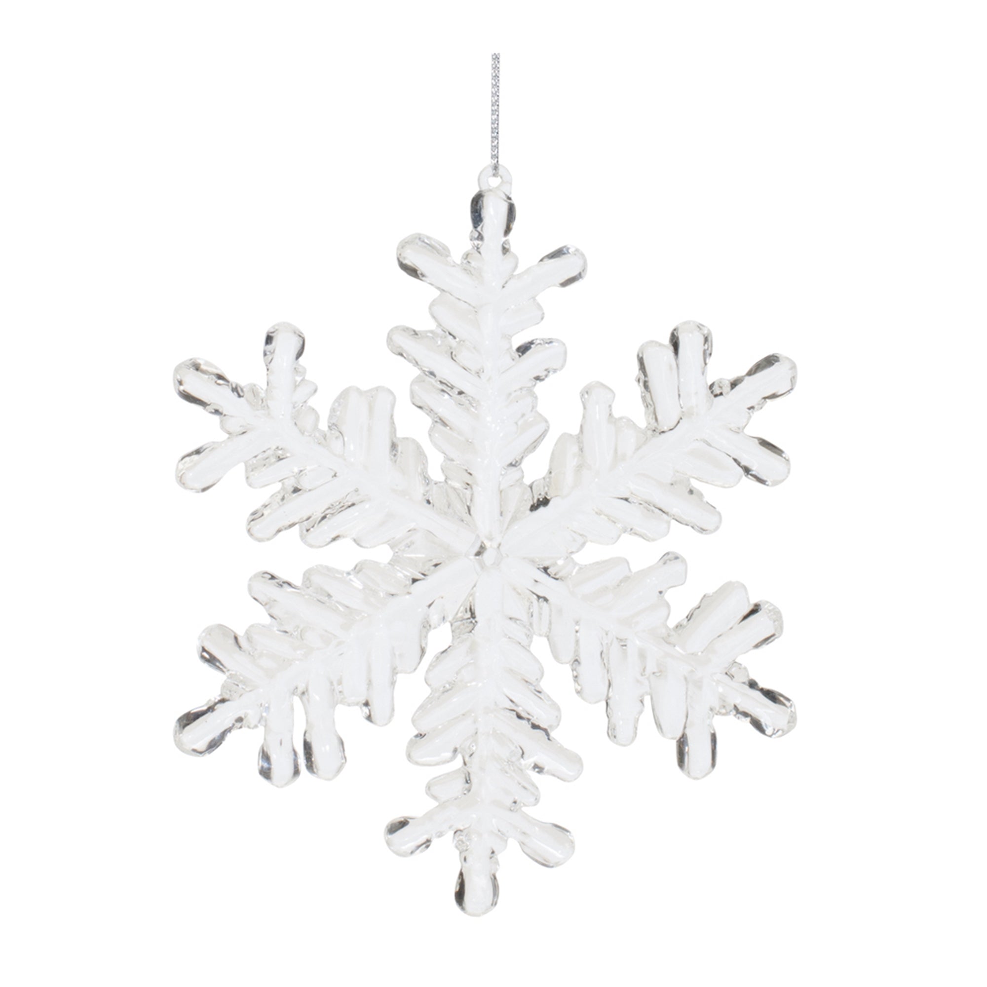 Snowflake Ornament (Set of 12) 5.5"H Acrylic