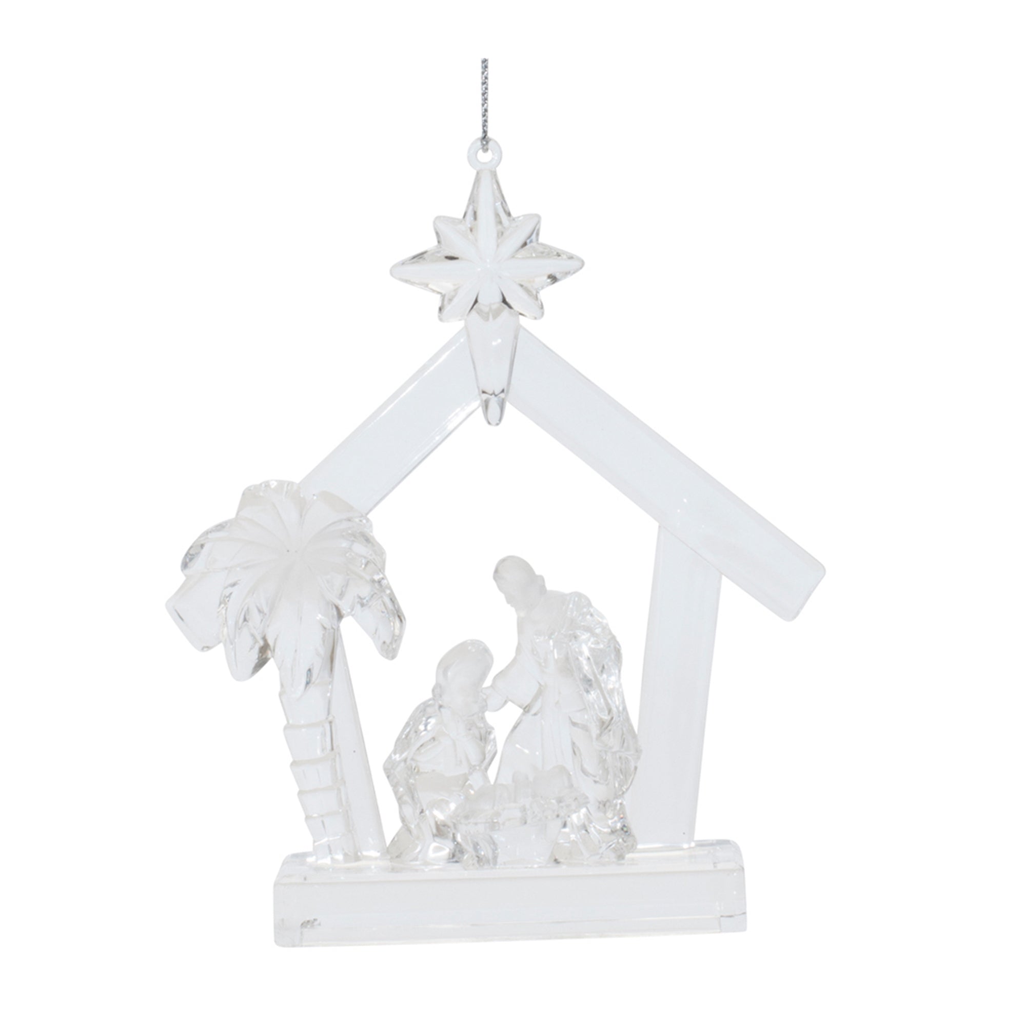 Nativity Ornament (Set of 4) 5"H Acrylic