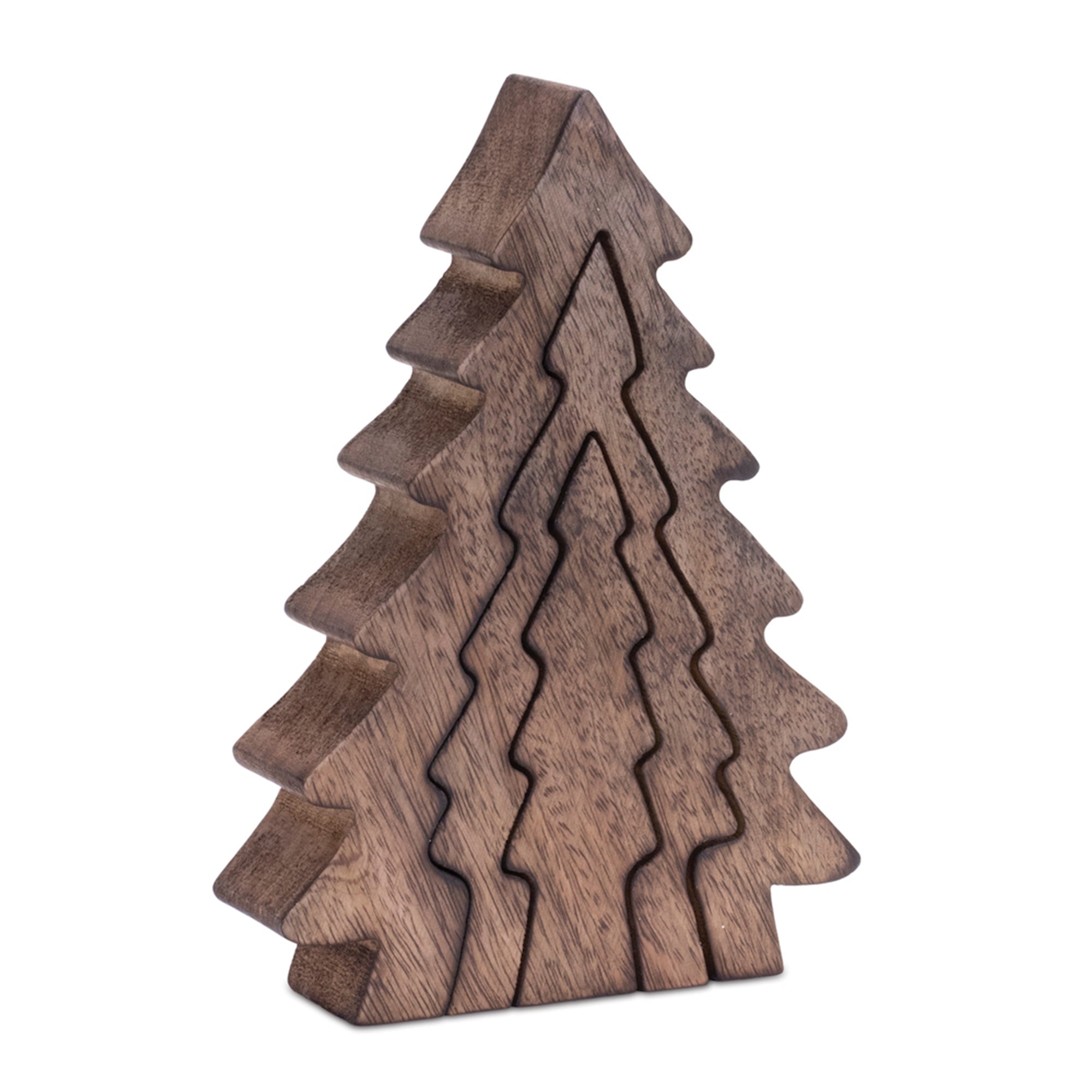 Wood Pine Tree Nesting Display (Set of 2)