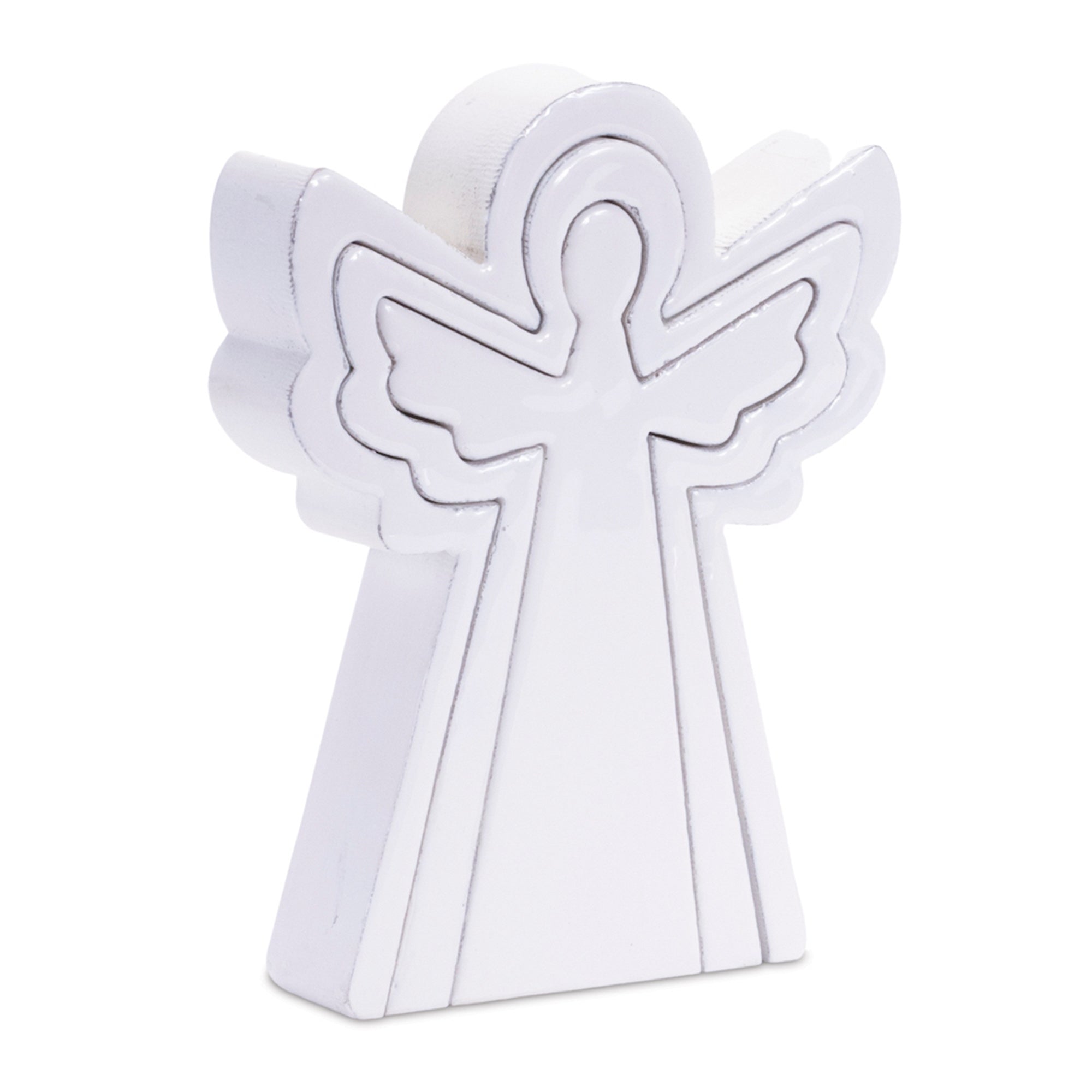 Wood Angel Nesting Display (Set of 2)