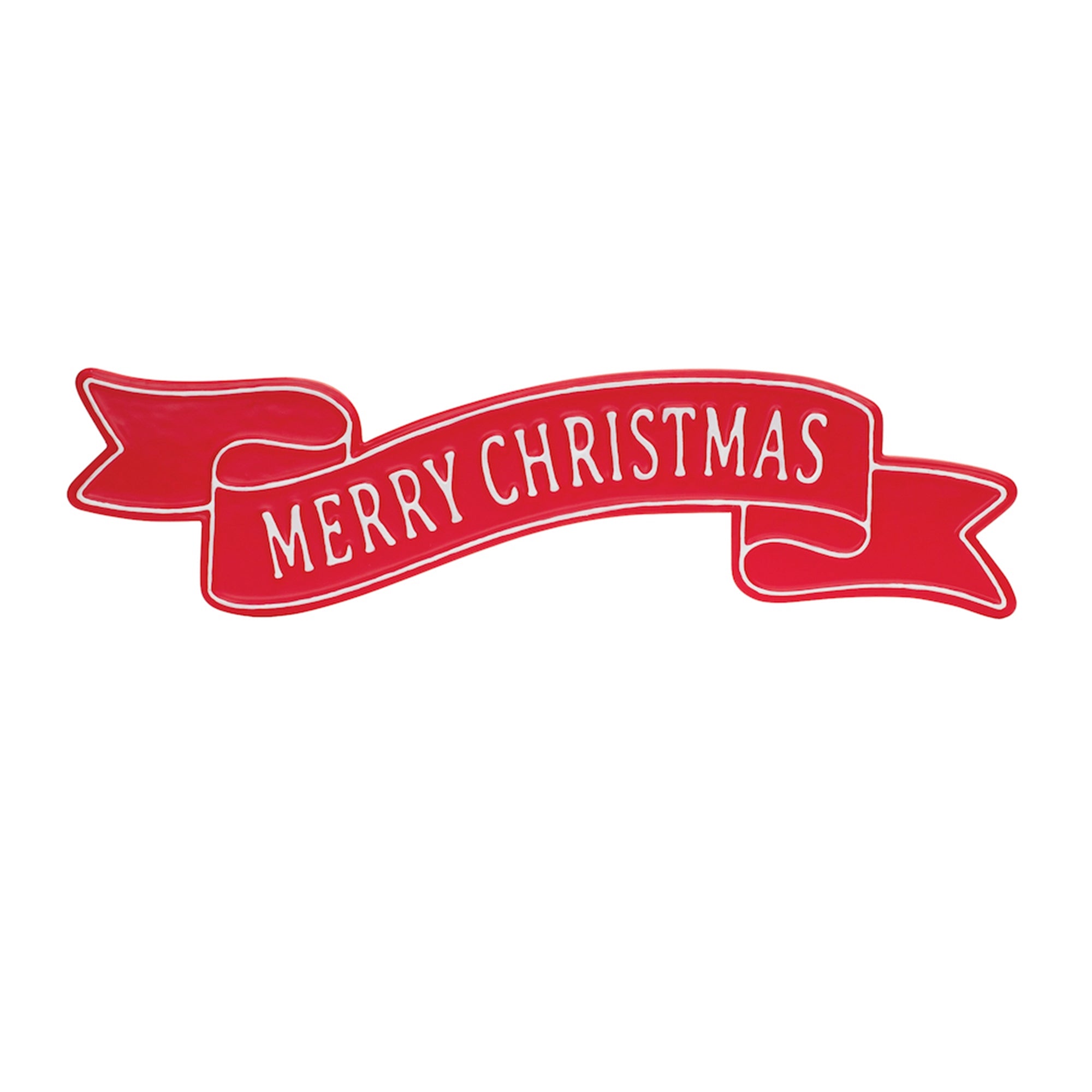 Metal Merry Christmas Banner Sign 24"L