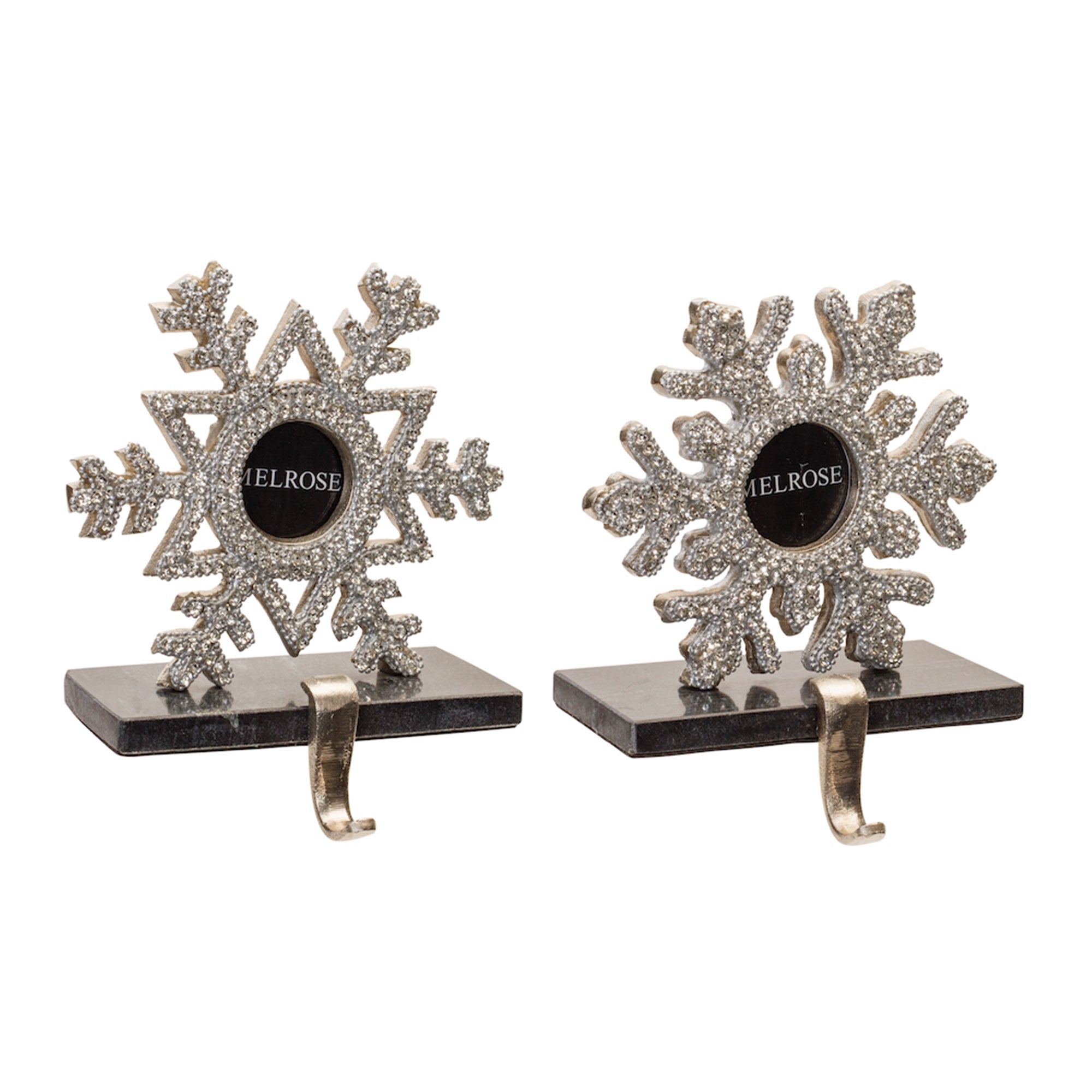 Snowflake Photo Frame Stocking Holder (Set of 2)