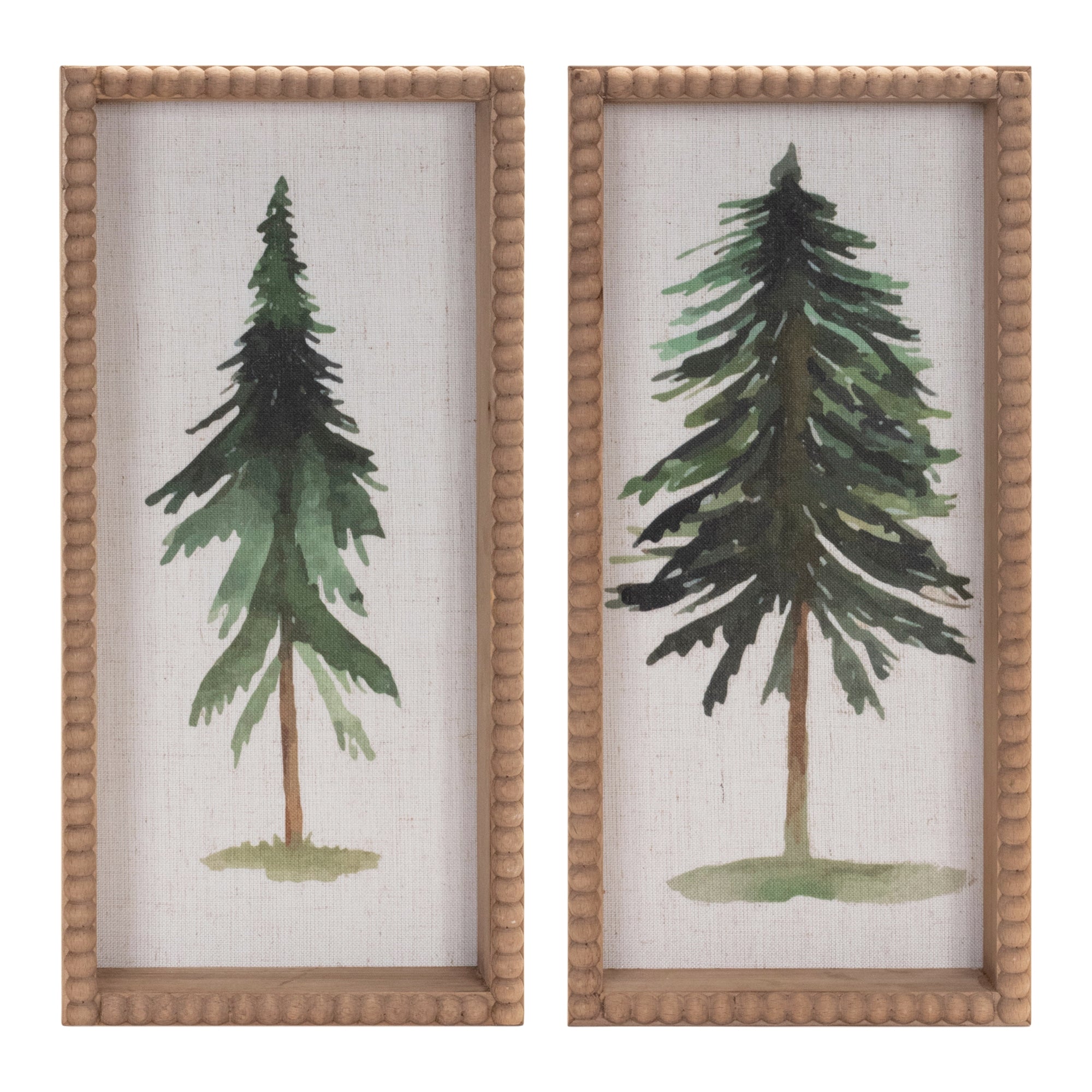 Framed Pine Tree Plaque (Set of 2)