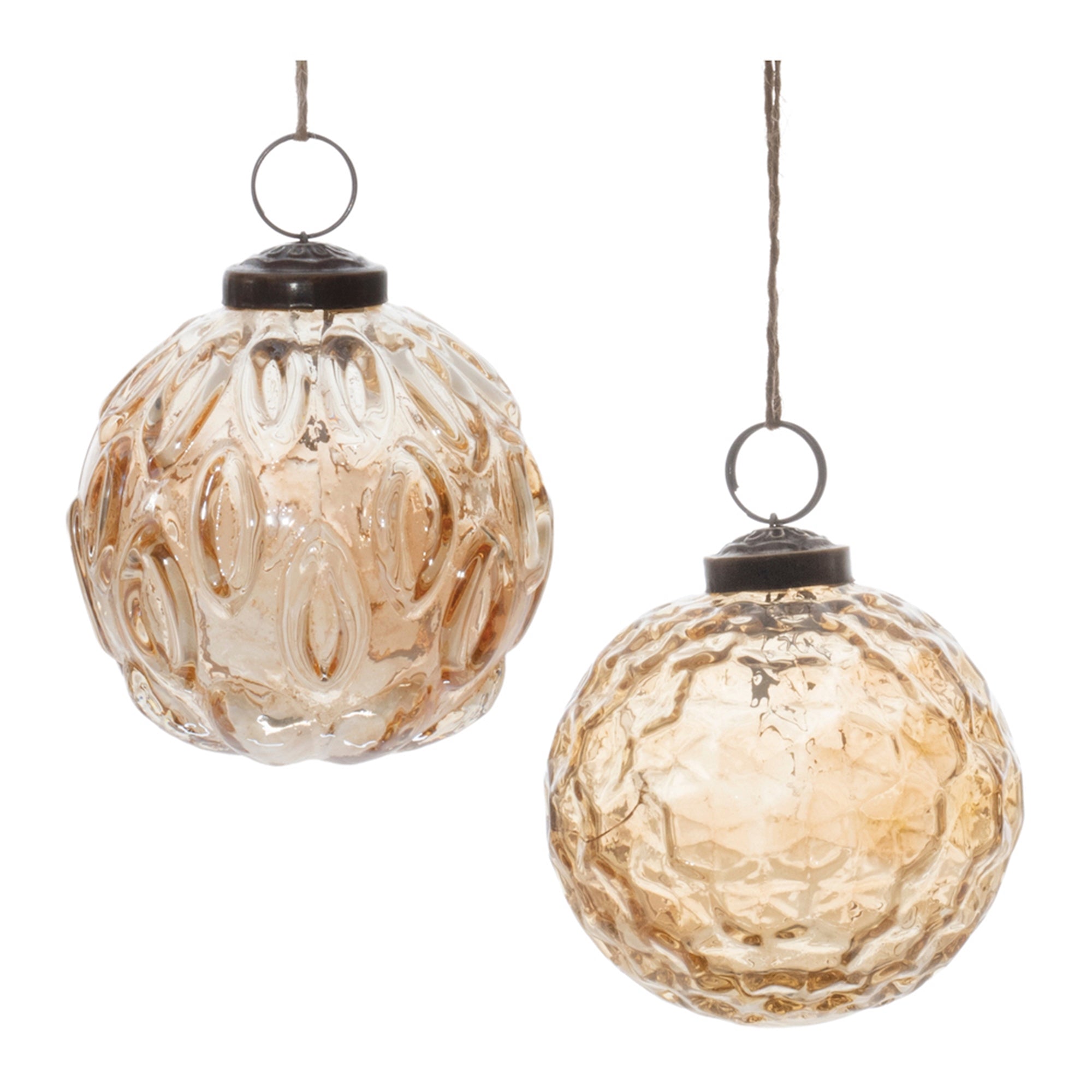 Geometric Glass Ball Ornament (Set of 6)