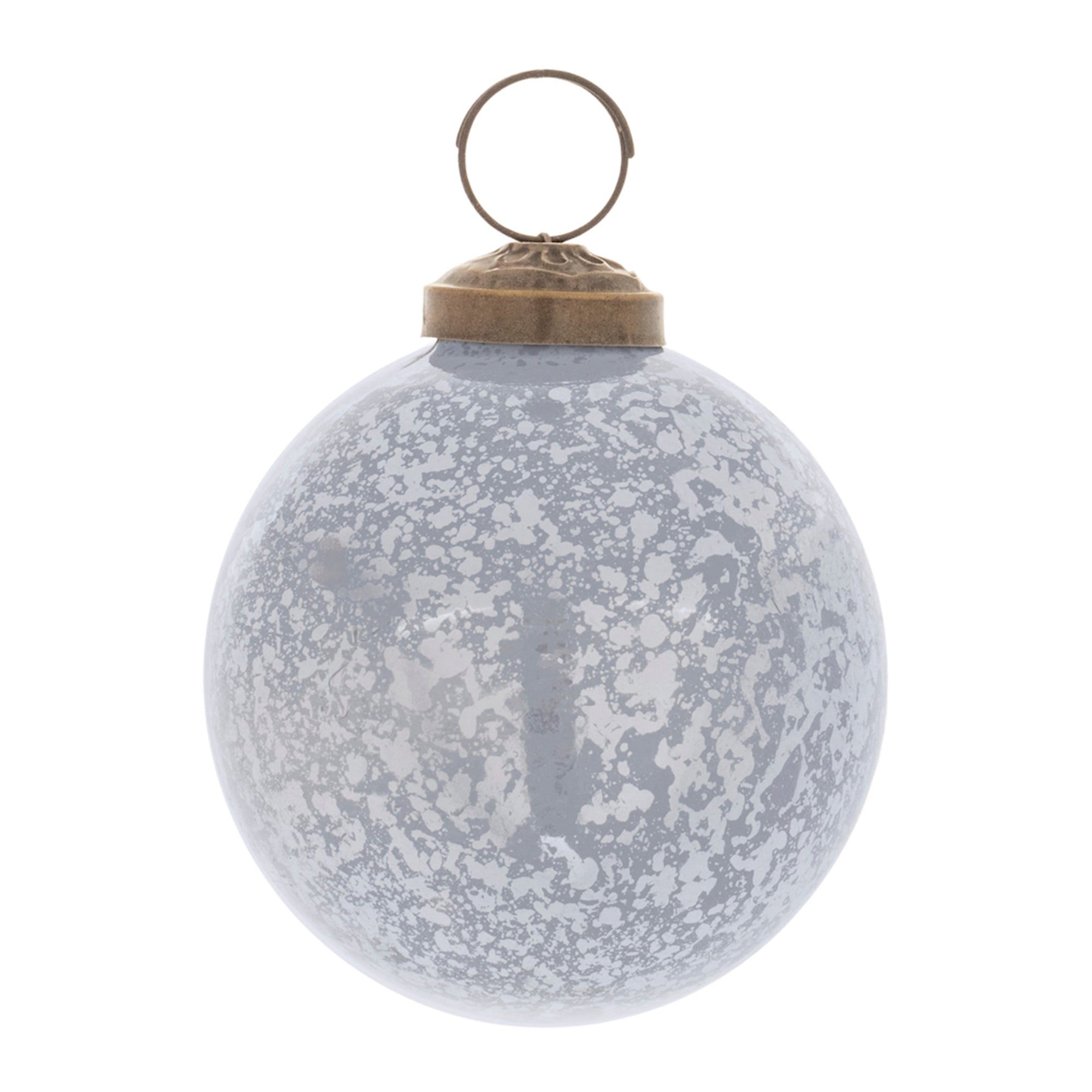 Slate Blue Soda Lime Glass Ball Ornament (Set of 6)