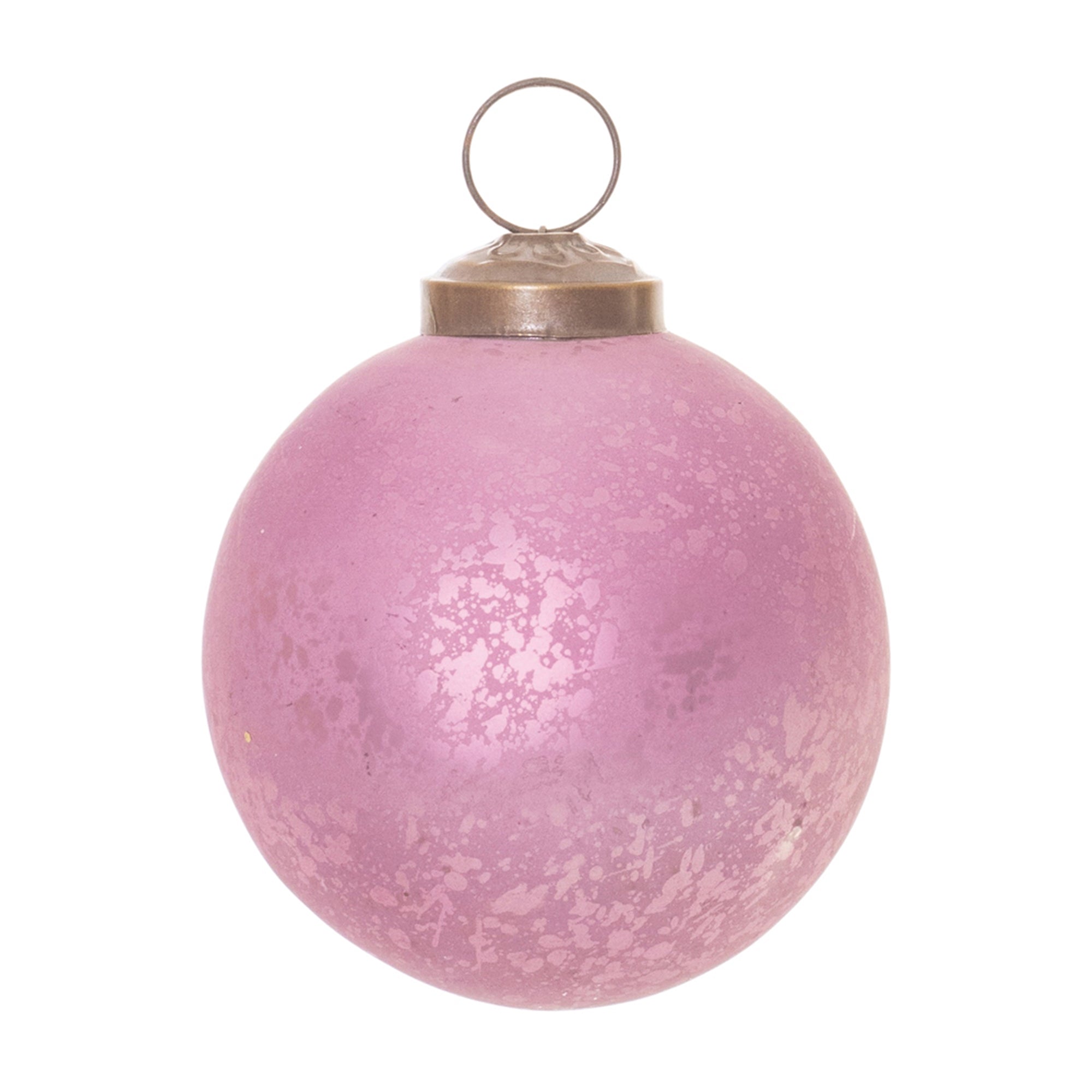 Pink Soda Lime Glass Ball Ornament (Set of 6)