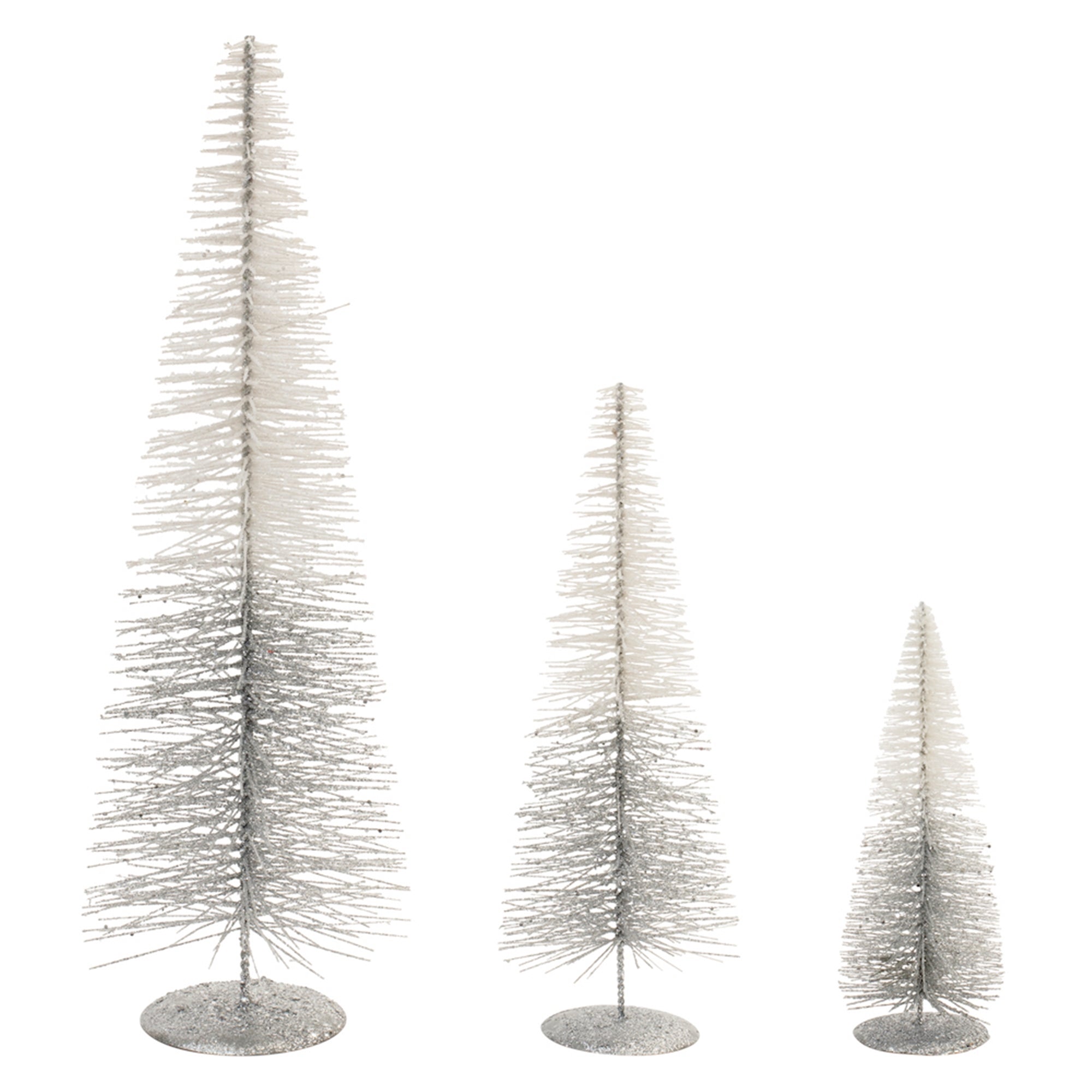 Glittered Ombre Bottle Brush Tree (Set of 2)