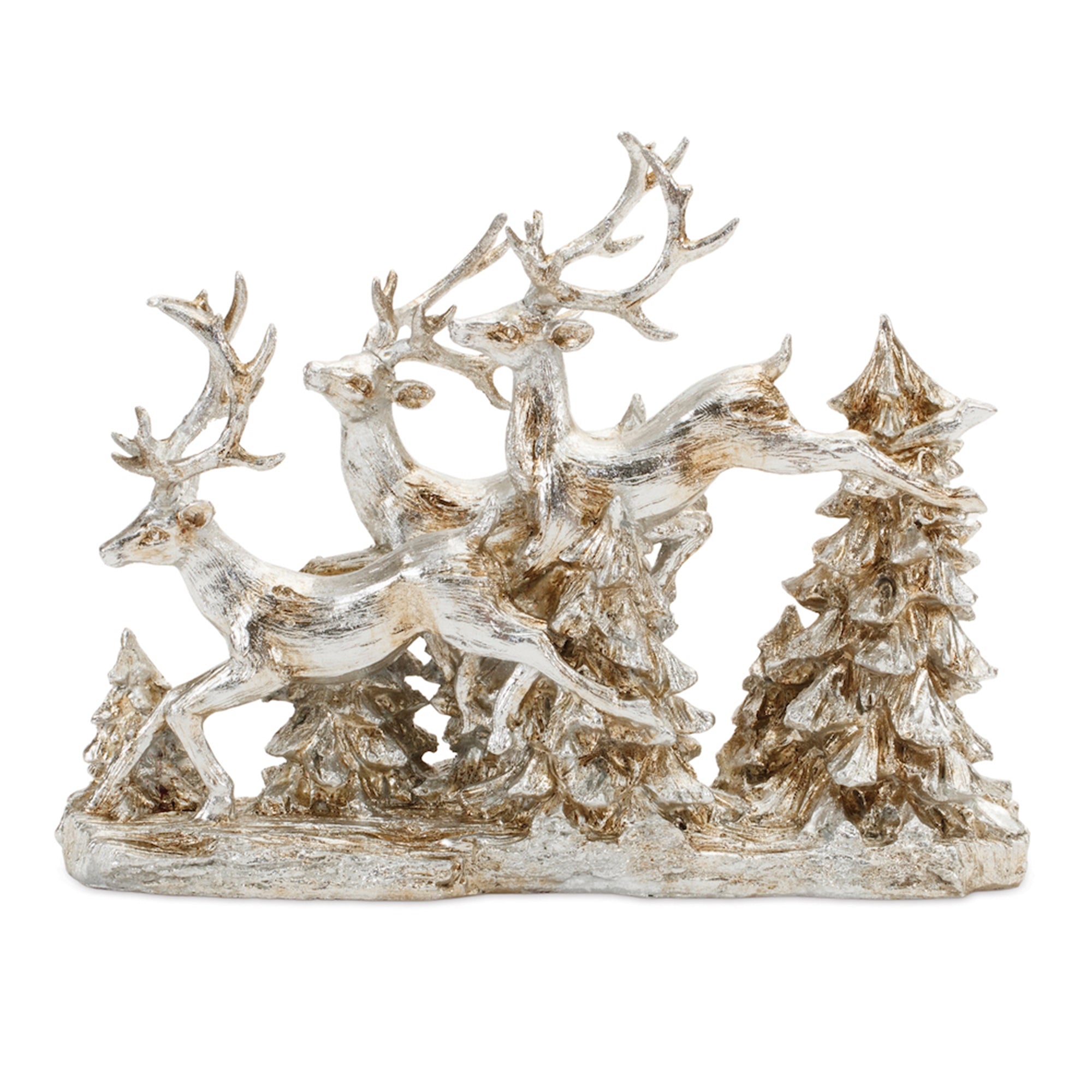 Woodland Deer and Trees Display 15.5"L