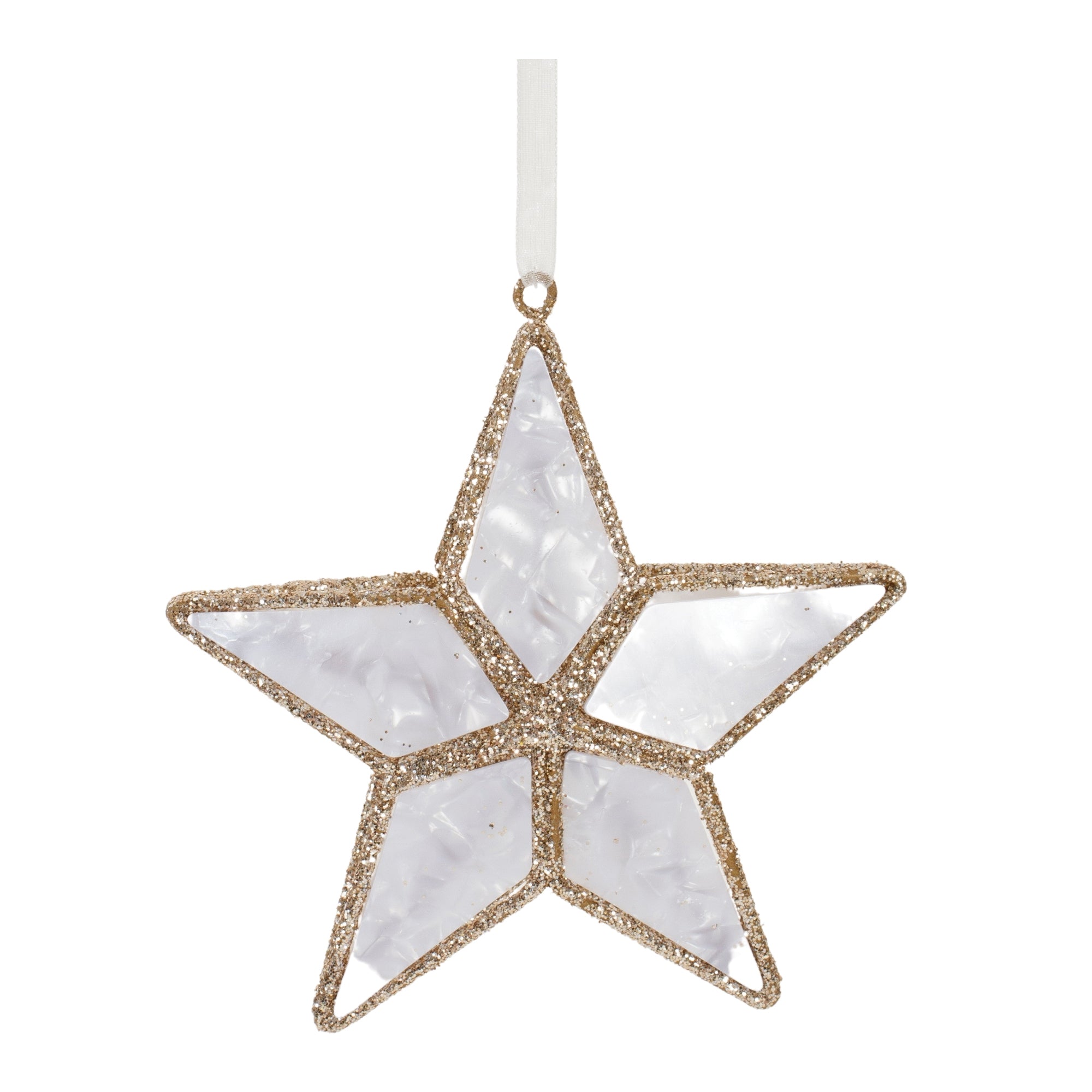 Metal Framed Star Ornament (Set of 12)