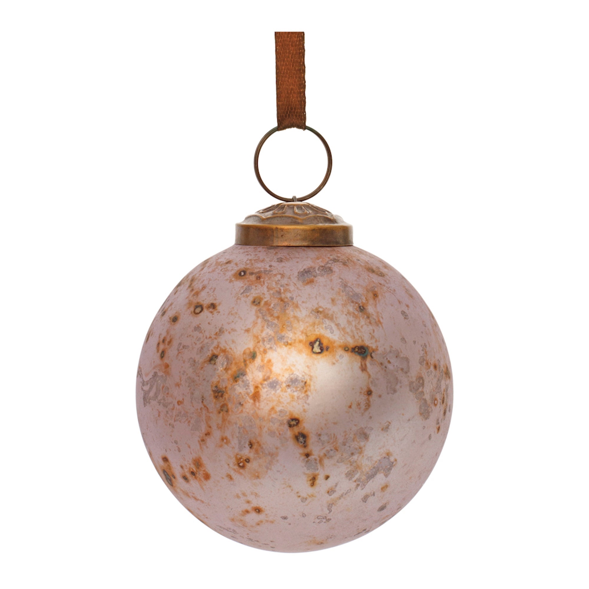 Rusted Violet Mercury Glass Ball Ornament (Set of 6)