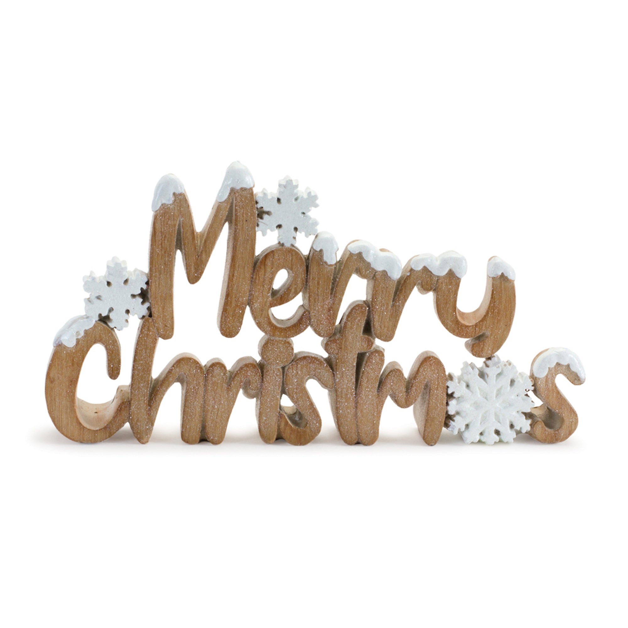 Snowy Merry Christmas Sign 8.75"