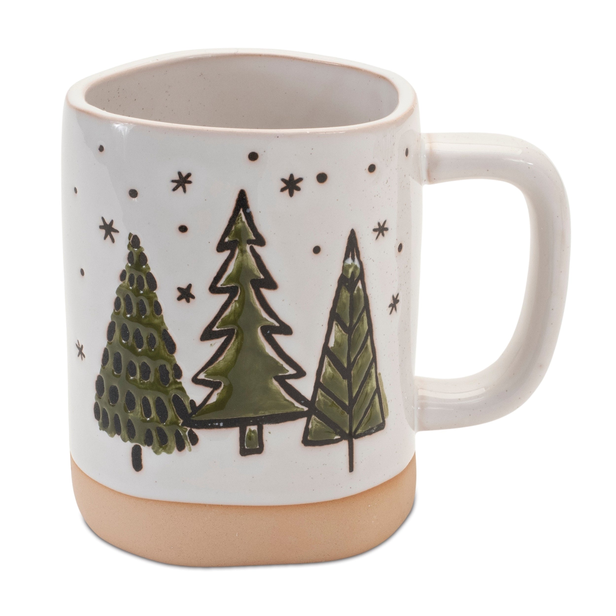 Ceramic Pine Tree Mug (Set of 4)