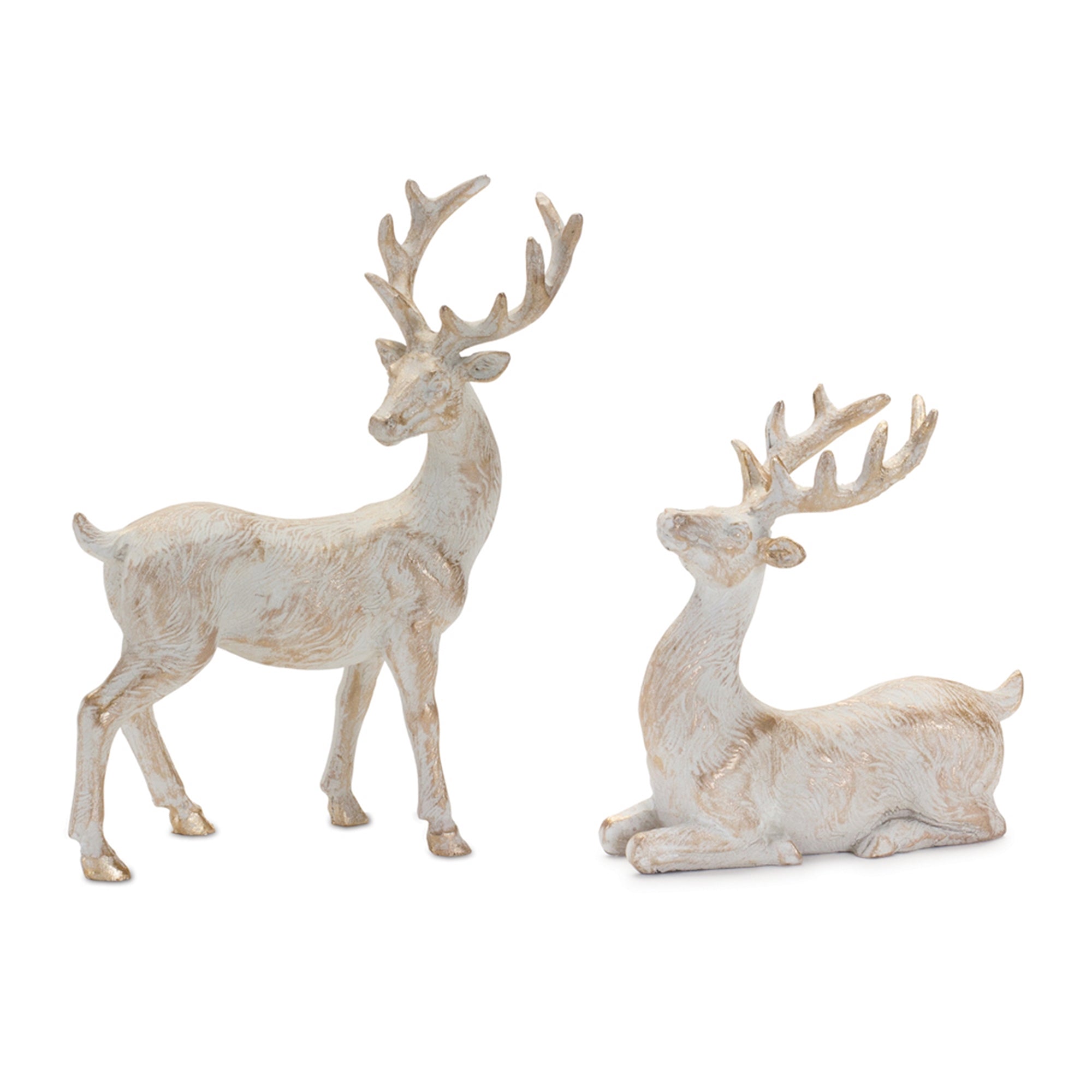 Brushed Gold Holiday Deer Figurine (Set of 6)