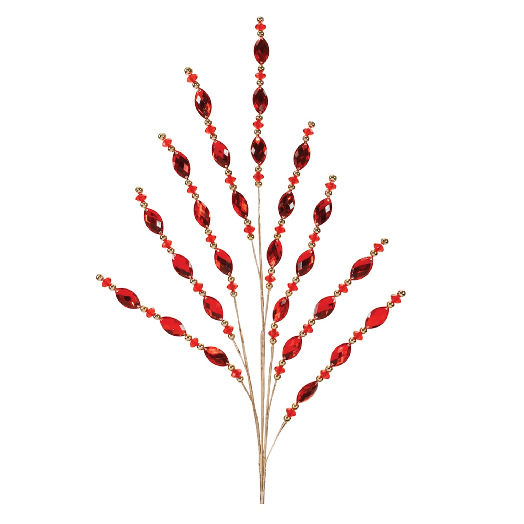 Red Jewel Bead Spray (Set of 2)