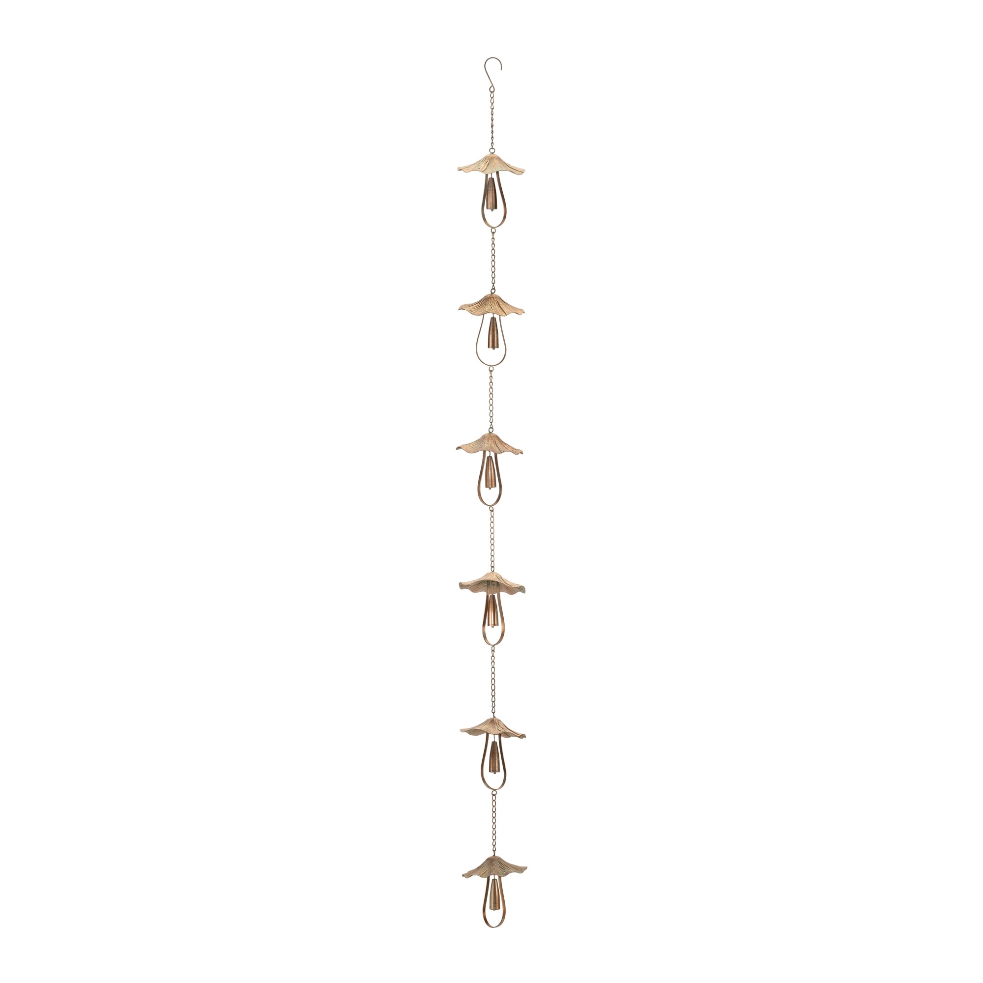 Mushroom Rain Chain 62"L