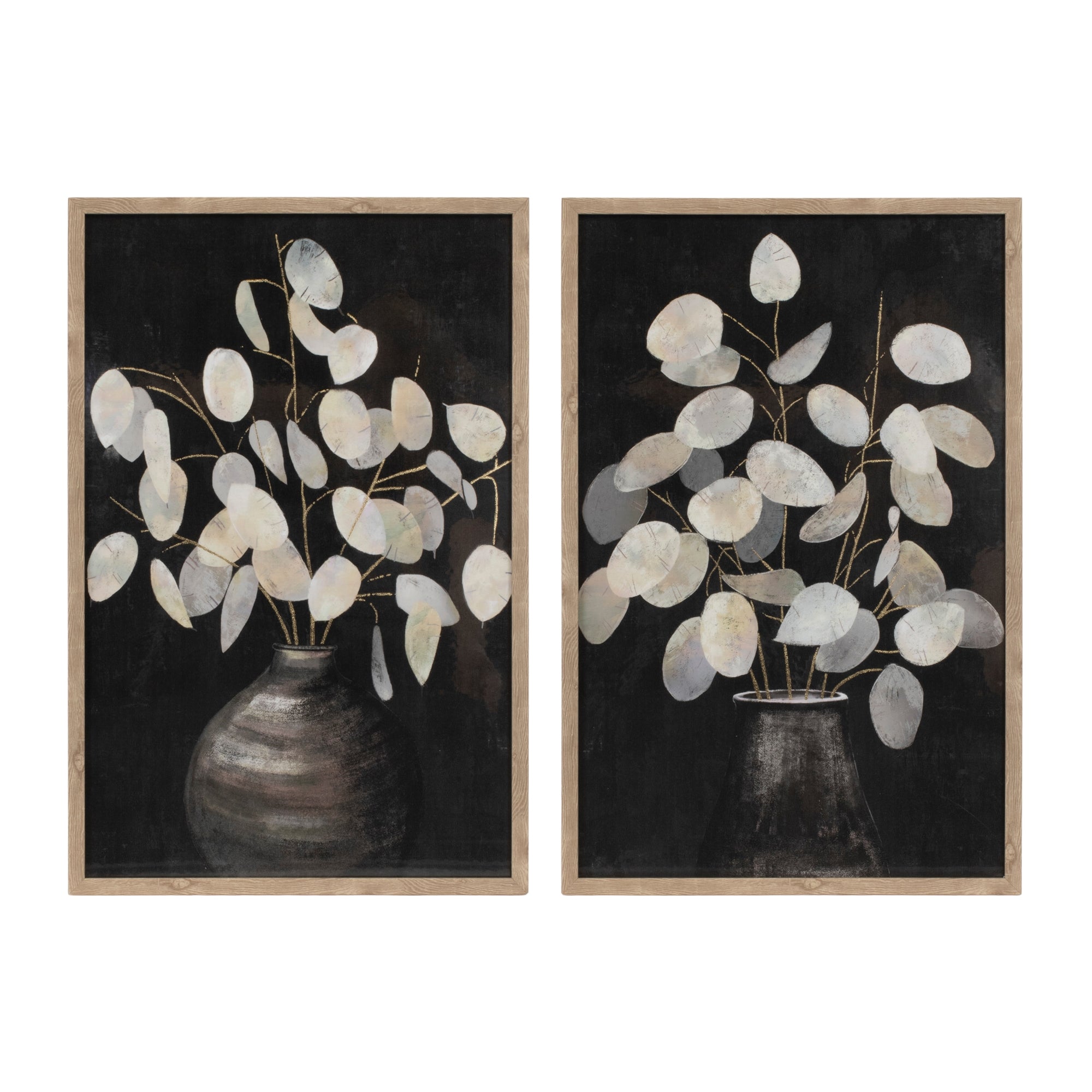 Beige Eucalyptus Print (Set of 2)