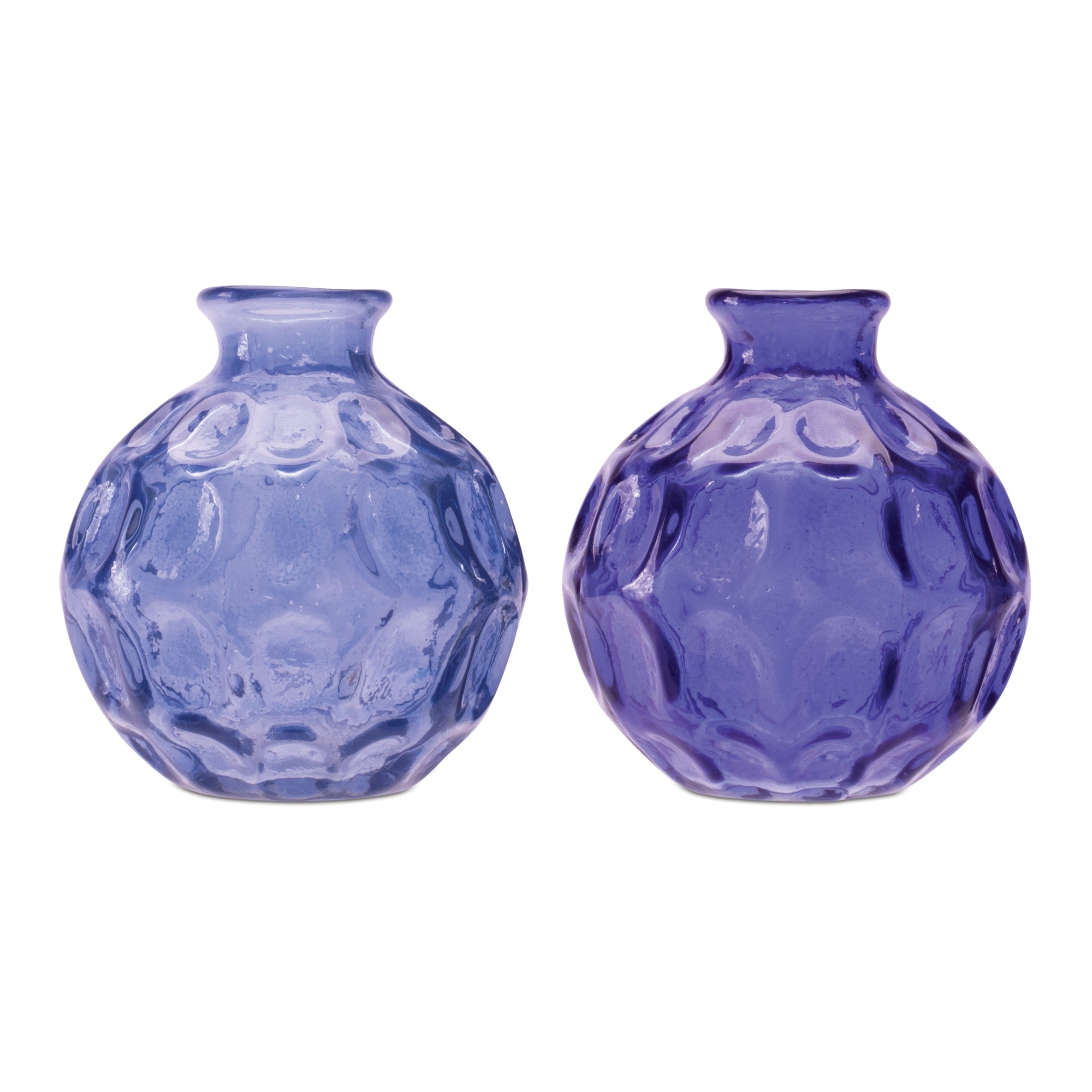 Bubble Vase (Set of 2) 4"H Glass