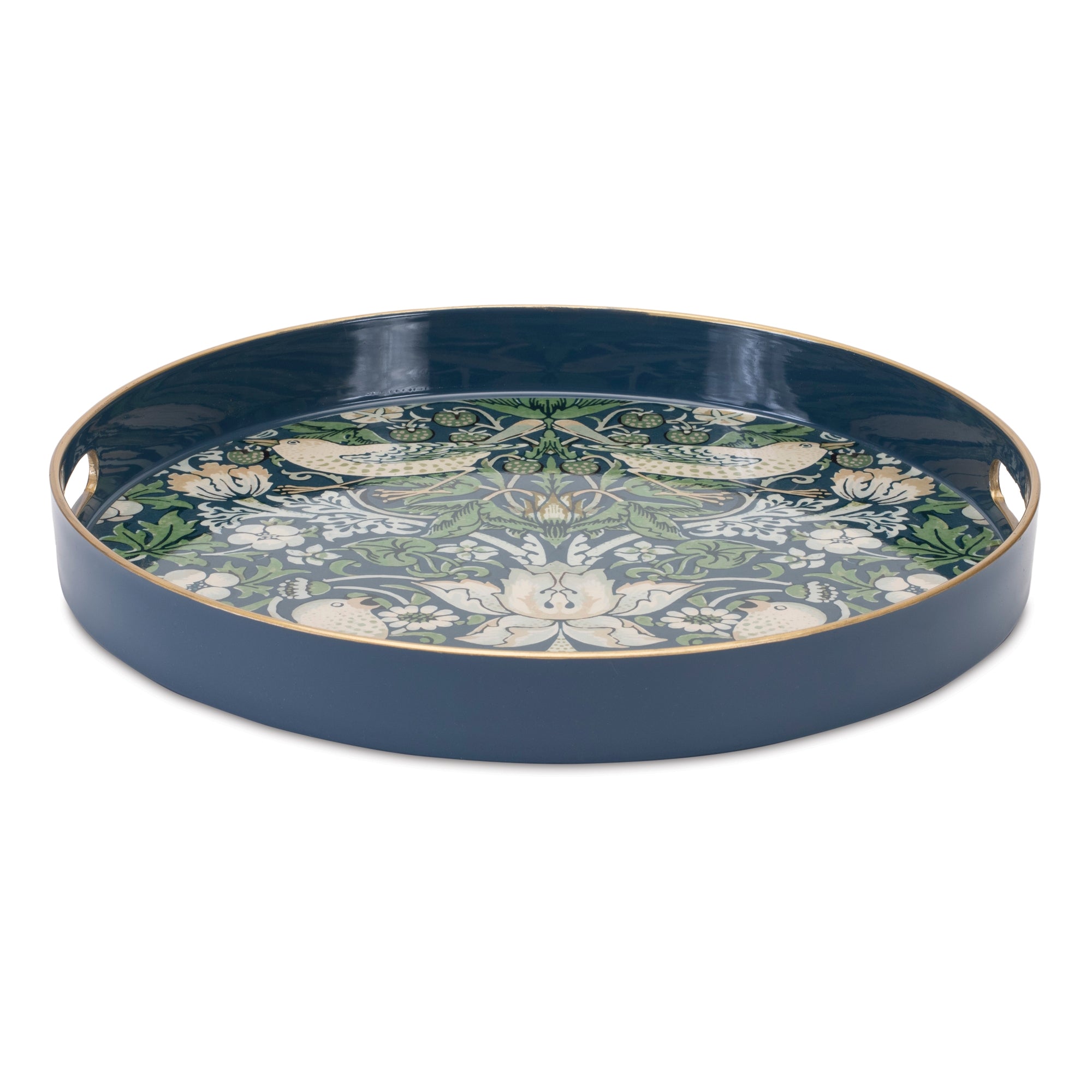 Round William Morris Tray 13.5"D