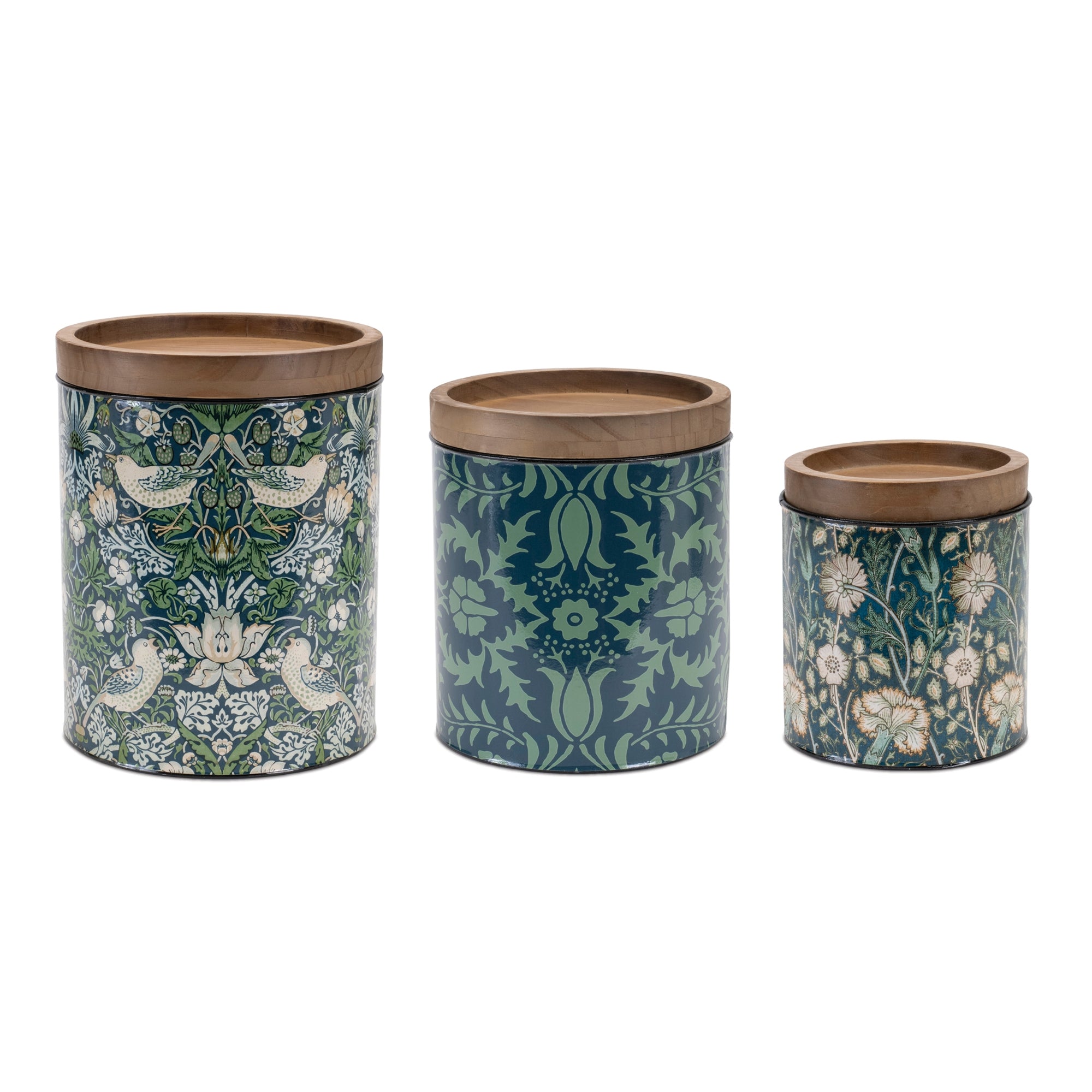 Round William Morris Canister (Set of 3)