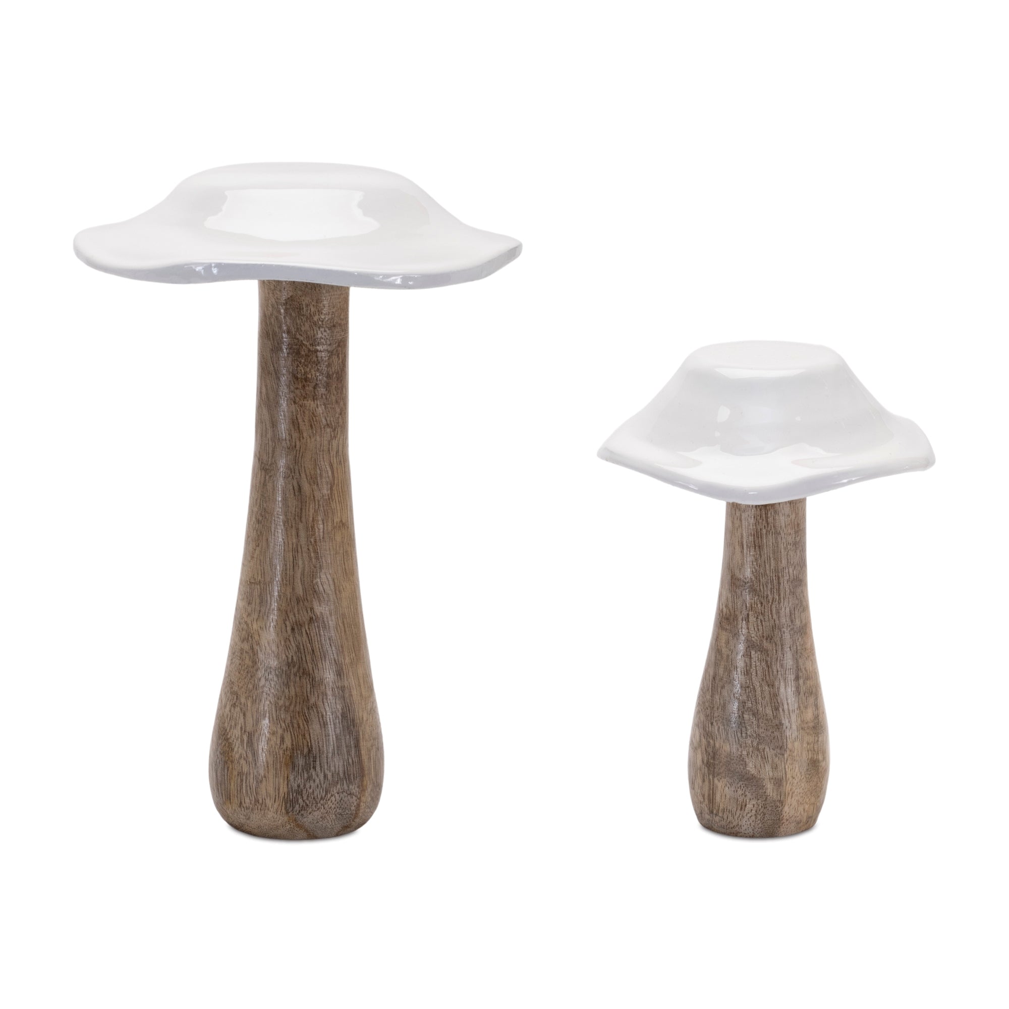 Wood Mushroom Décor (Set of 4)