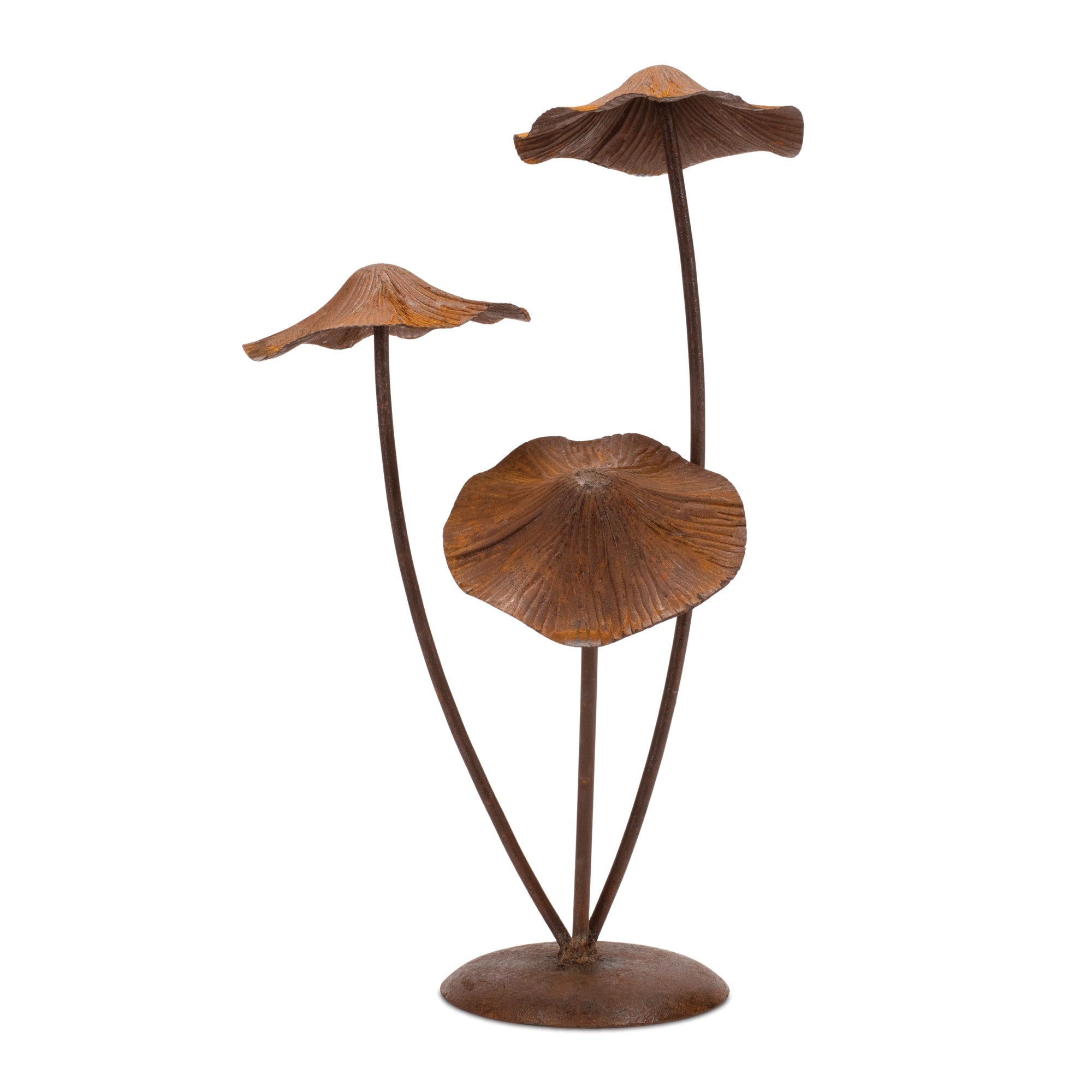 Bronze Metal Mushroom Garden Accent 18.25"H