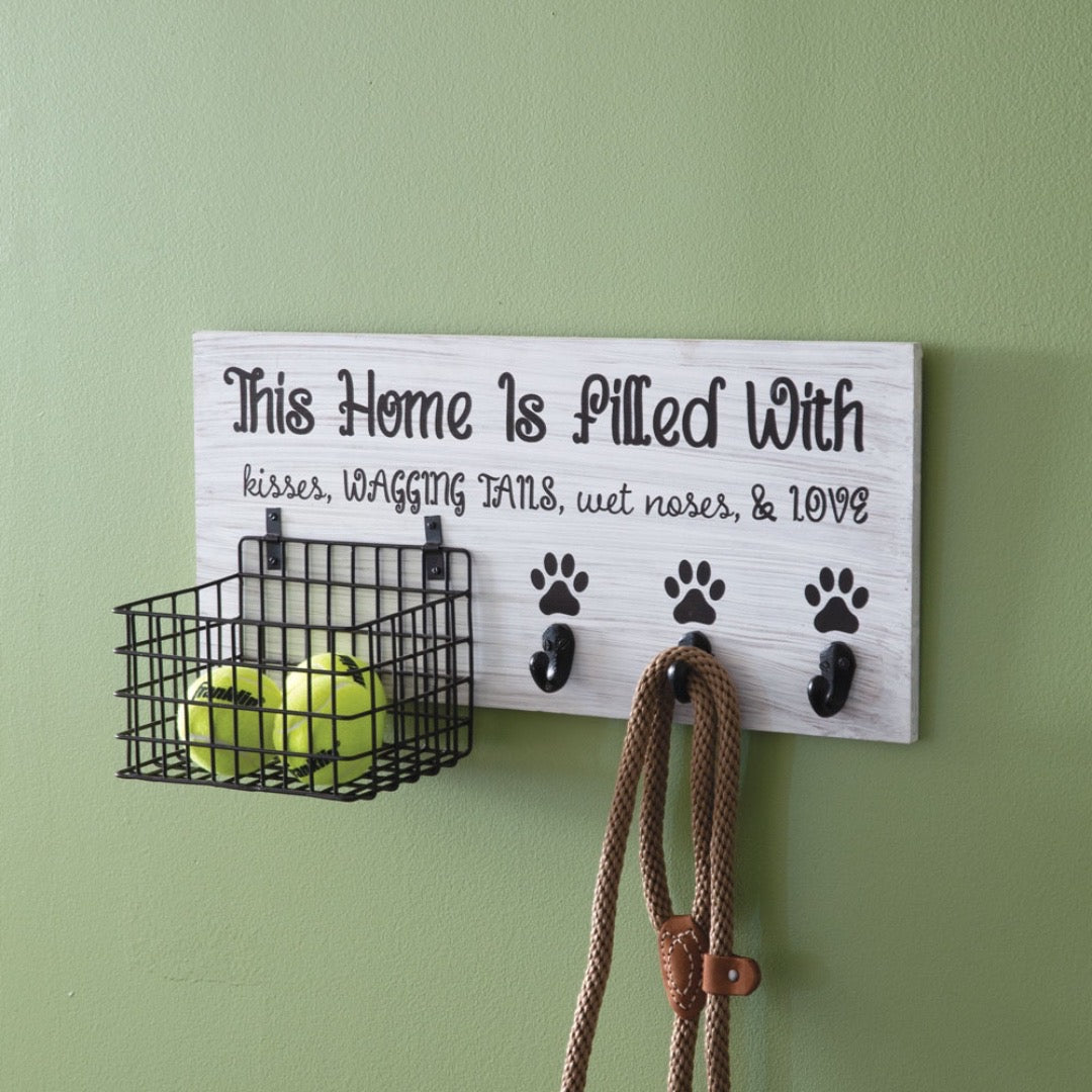 Puppy Love Leash Organizer With Hooks