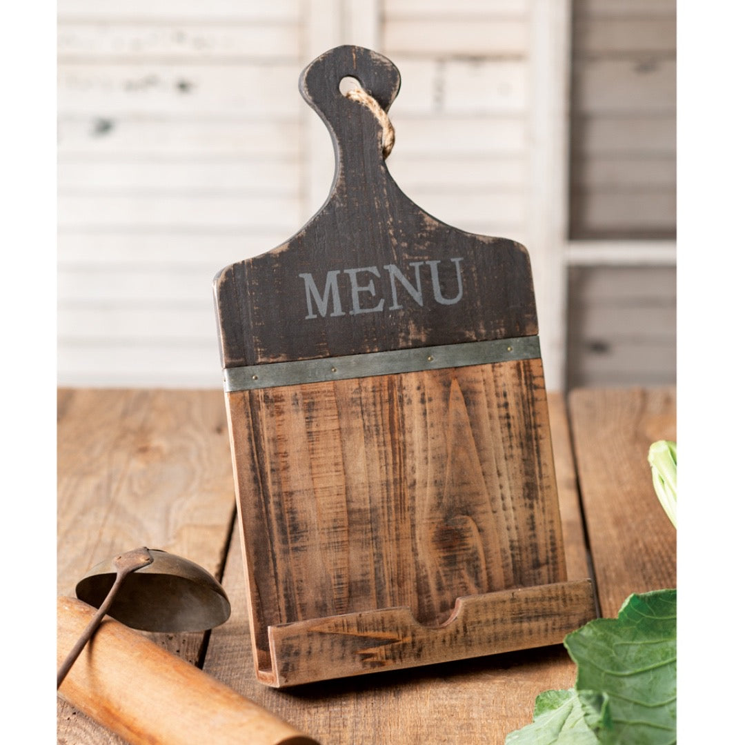 Cutting Board Shaped Menu Holder