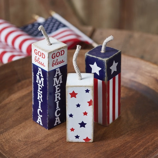 America’s Birthday Candle Firecracker, Set of 3