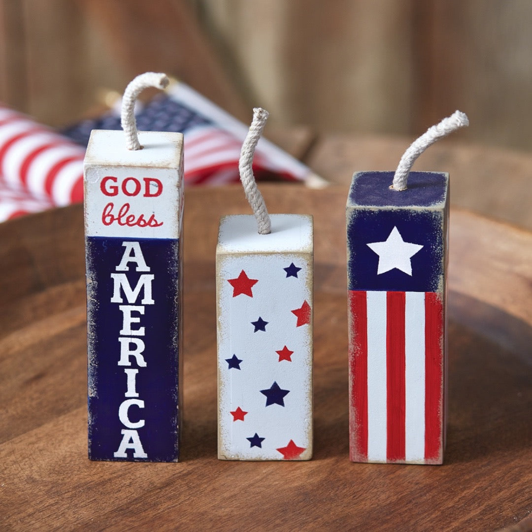 America’s Birthday Candle Firecracker, Set of 3