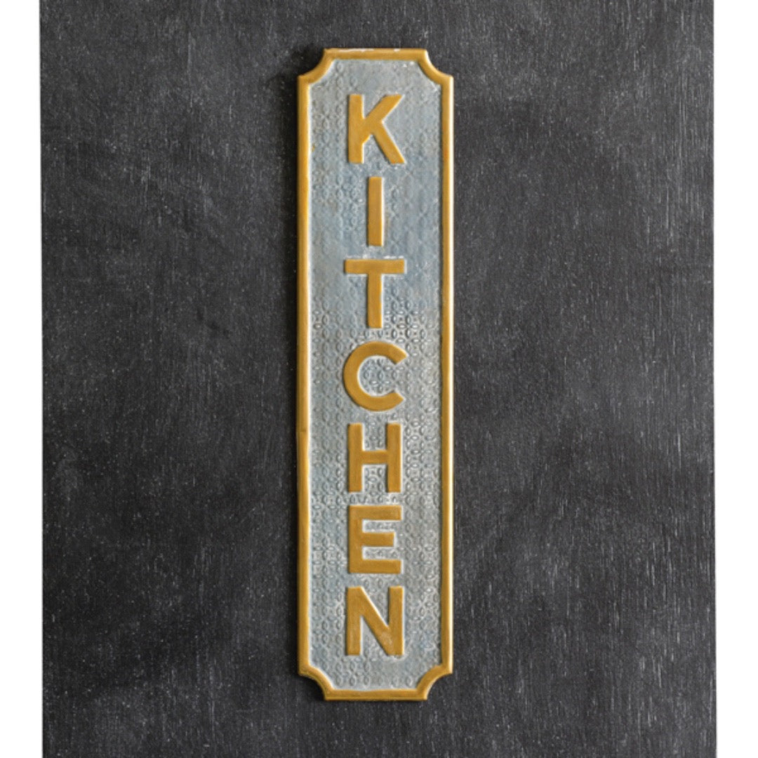 Weathered Yellow Kitchen Sign